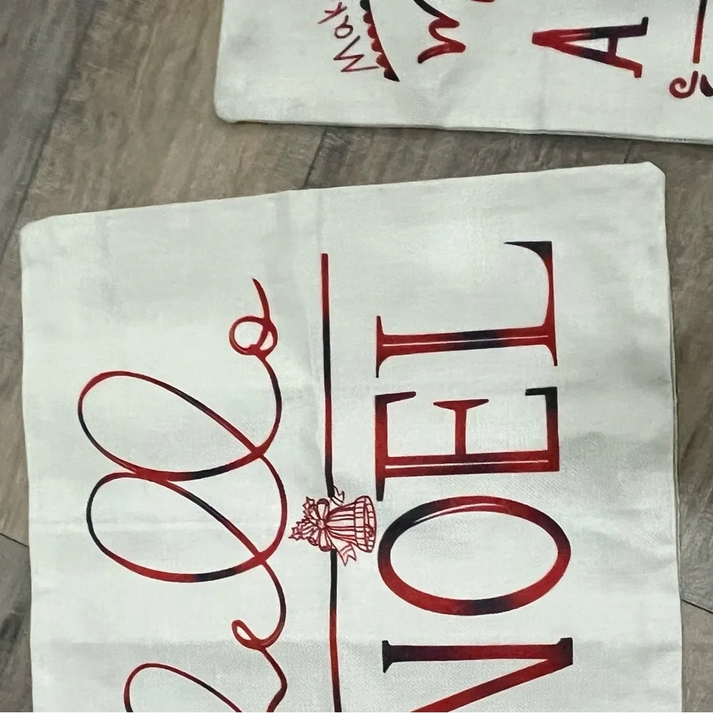 Festive Holiday 2pcs Set Pillow Covers - Red and White 🎄🆕🎄